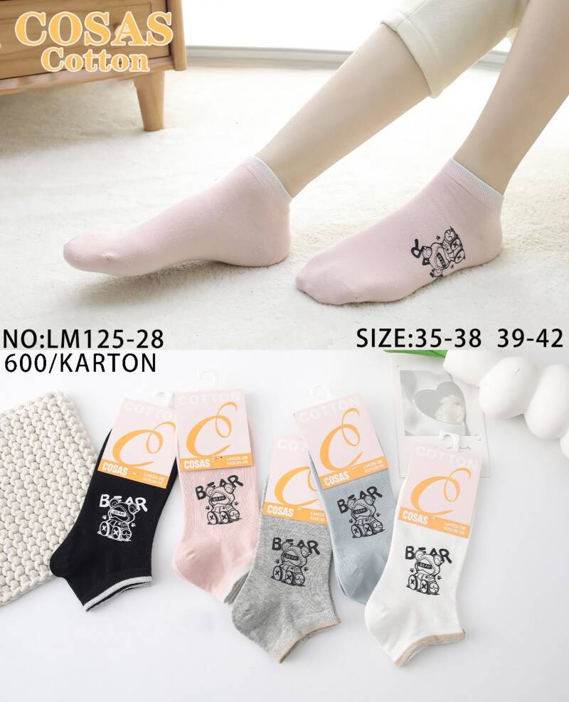 Skarpety damskie Roz 35-42, Mix kolor Paczka 40 szt